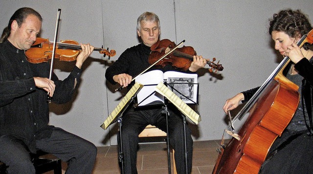 Das Trio &#8222;A musicall banquet&#82...ionen in einer Fassung fr Streicher.   | Foto: Ounas-Krusel