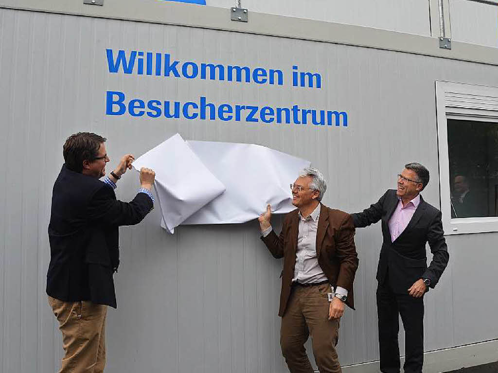 Impressionen von der Erffnung des Besucherzentrums von Roche zur Sanierung der Kesslergrube in Grenzach