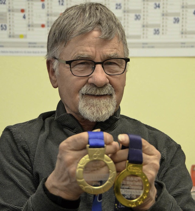 Reinhold Wolter  ist Triathlonweltmeister.   | Foto: Susanne Mller