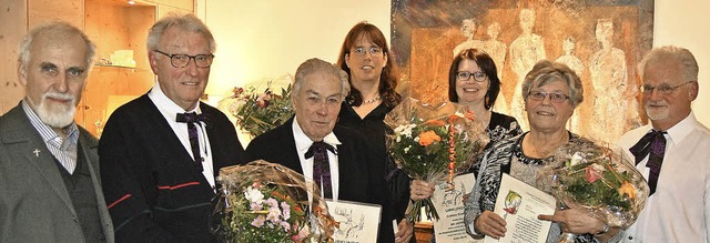 Pfarrer August Schuler, Bernd Schneide...e Agnes und Klaus Lehmann (von links)   | Foto: ulrike jger