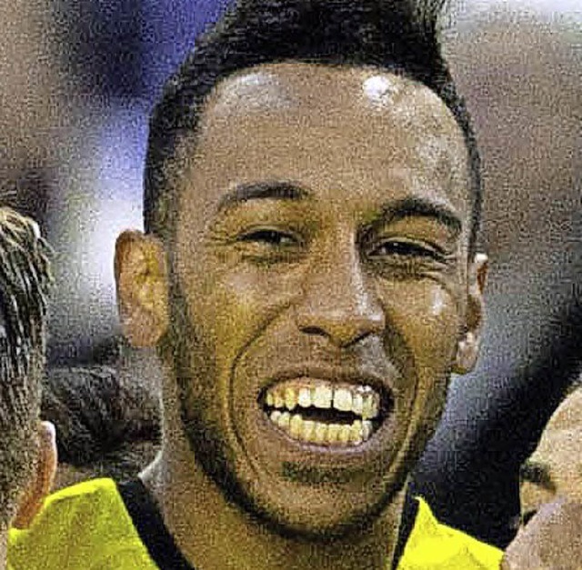 Blieb nicht so frhlich: Aubameyang   | Foto: dpa