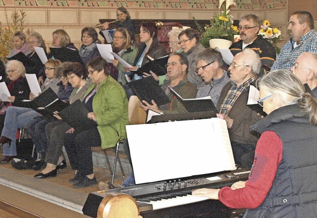 Zu einer Intensivprobe fr das geplant...hlieend noch in der Hierbacher Kirche  | Foto: Karin Stckl-Steinebrunner