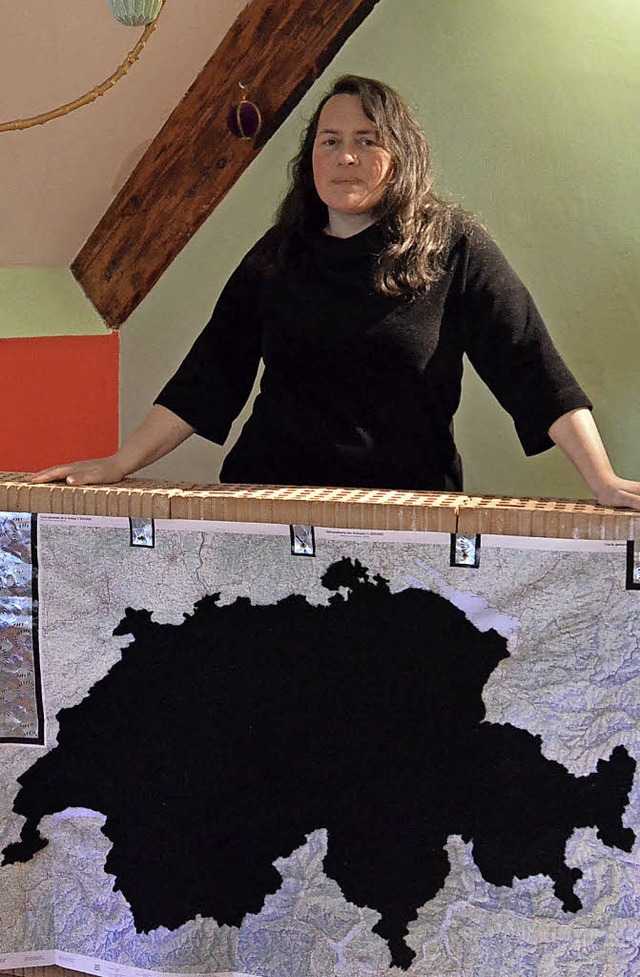 Michaela Trscher und ihre letzte Arbe...&#8222;Die Schweiz ist Kanada&#8220;.   | Foto: Alexandra Wehrle