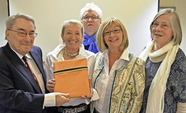 Vorsitzender Jost Baier (von links) eh...l Lafon, Sylvia Seeger und Anita Loch.  | Foto: Peter Gerigk