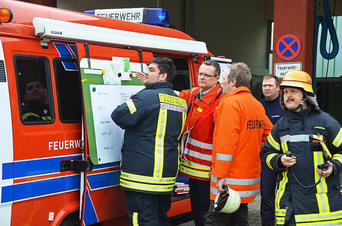 Bei der Feuerwehr Rümmingen ist das Lagezentrum eingerichtet.  | Foto: Victoria Langelott