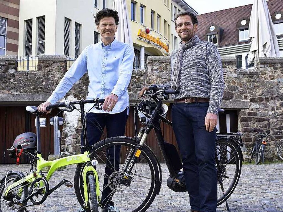 Die Leaserad-Geschftsfhrer Holger Tumat (li.) und Ulrich Prediger  | Foto: Thomas Kunz