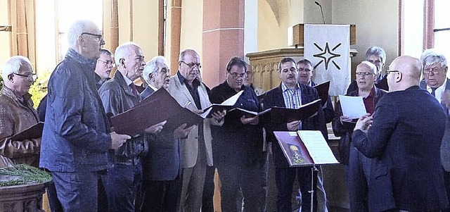 <BZ-FotoAnlauf>Der MGV Wittenweier </B...auf>sang in der Kirche in Bickensohl.   | Foto: Verein