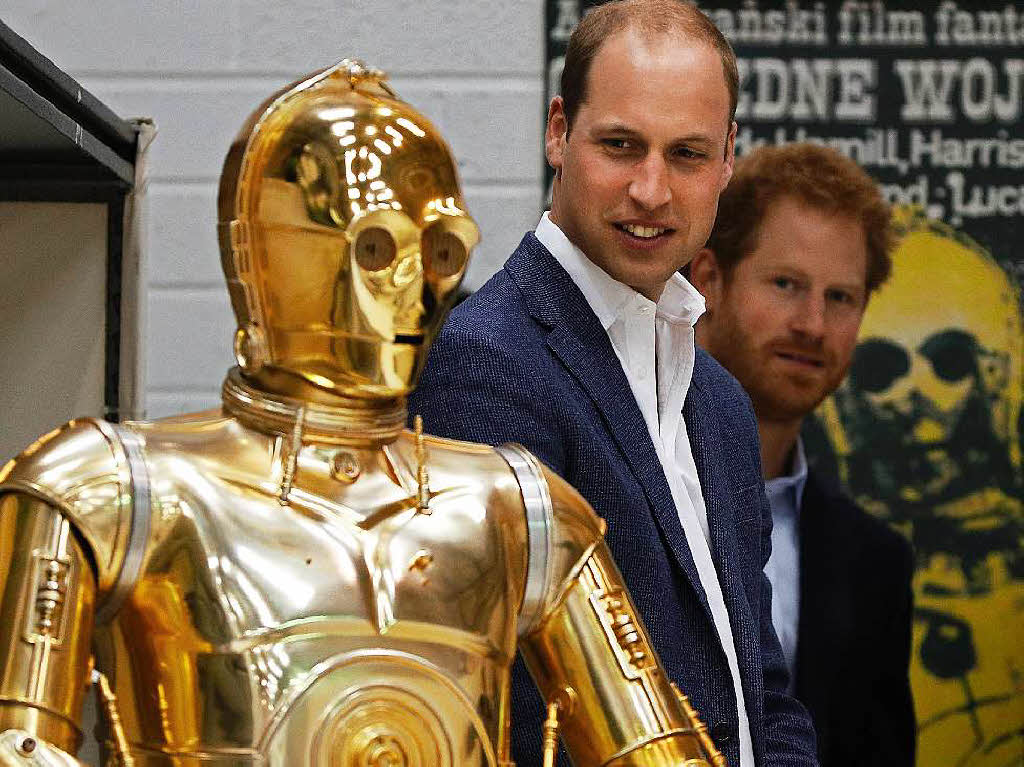 William und Harry mit C-3PO