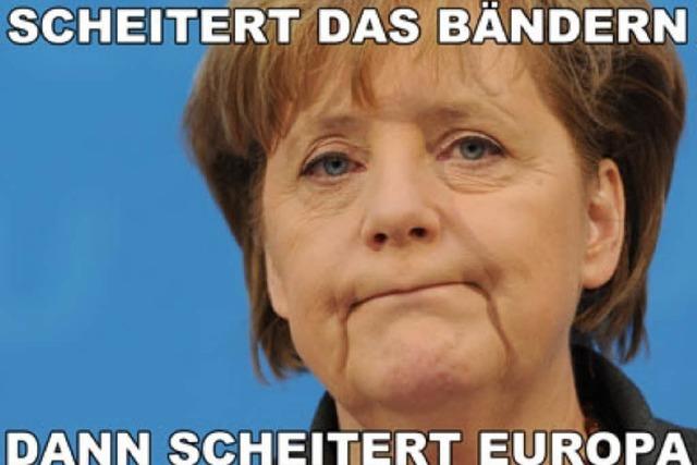Bnderer-Sympathisanten hngen in der Freiburger Mensa Protest-Memes auf