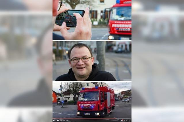 Warum dieser Freiburger Feuerwehr und Polizei filmt - und die Videos auf YouTube stellt