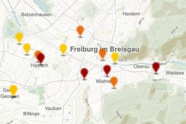 Das sind Freiburgs beste Bcker - versammelt in einer Karte des Zeit-Magazins