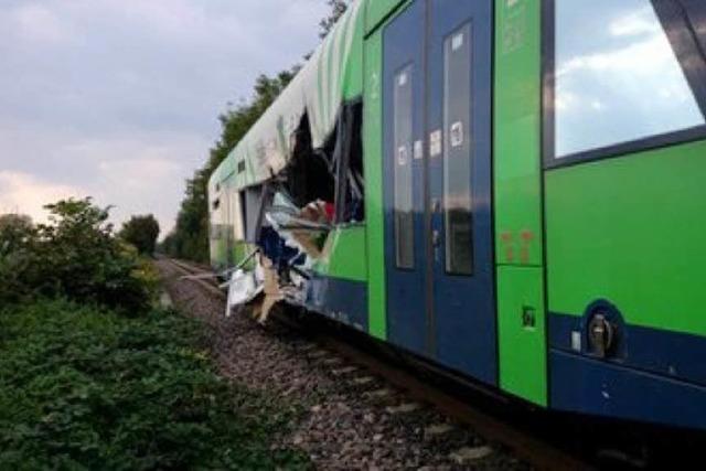 Breisgau-S-Bahn prallt in Ihringen gegen LKW