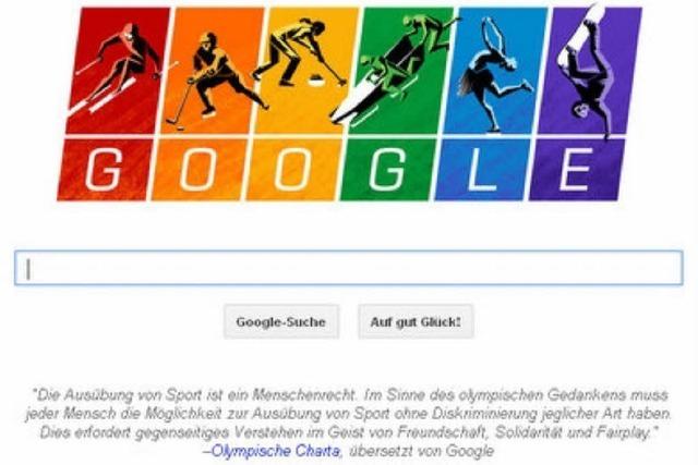 Google-Doodle in Regenbogenfarben zitiert Olympische Charta