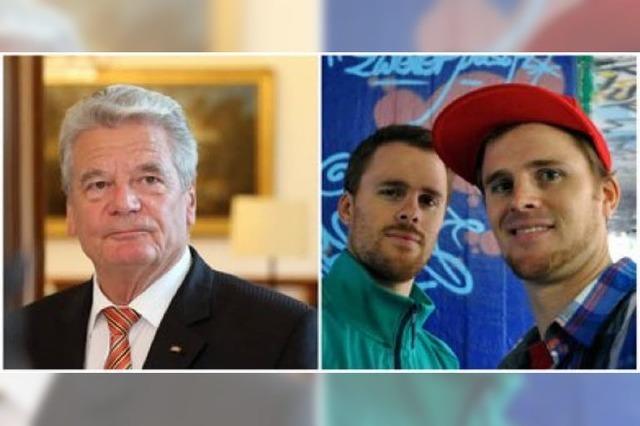 Freiburger Rap-Duo Zweierpasch spielt vor Bundesprsident Gauck im Schloss Bellevue