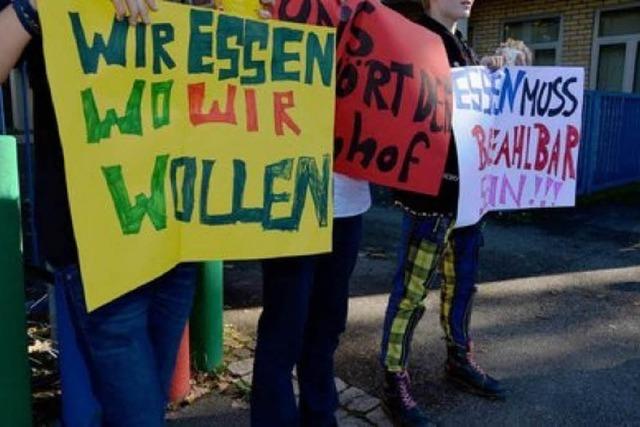 Schüler protestieren gegen Essensverbot an Lahrer Gymnasium