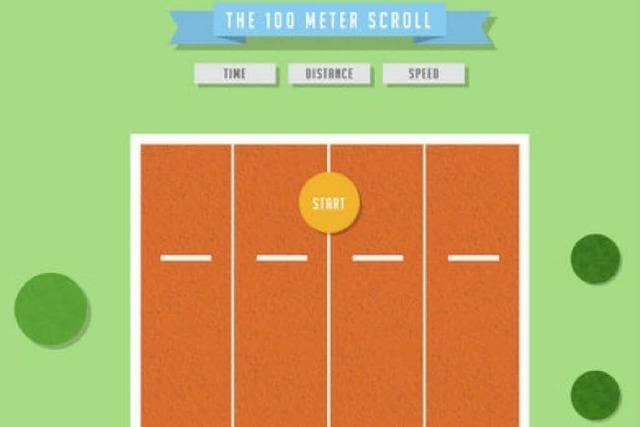 Wie lange brauchst du, um 100 Meter zu scrollen?