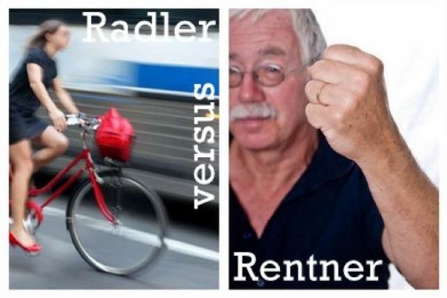 Rowdy-Rentner attackieren Radler: 