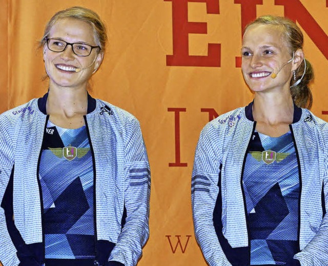 Die Marathon-Zwillinge Lisa Hahner (links) und Anna Hahner   | Foto: Daniel Thoma