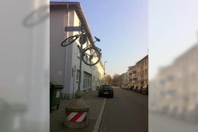 Luftiger Fahrradparkplatz