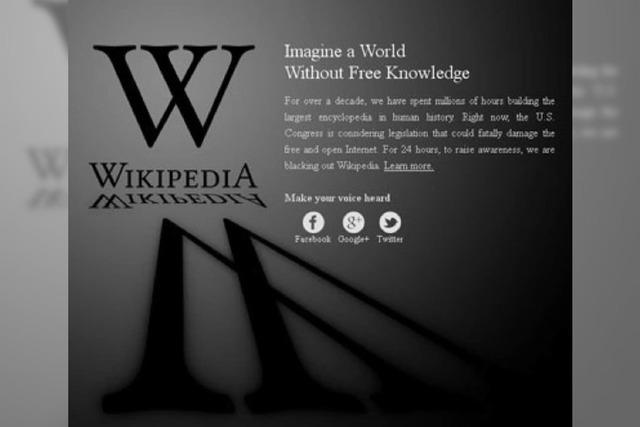 Protest gegen Netzsperren: Englischsprachige Wikipedia für 24 Stunden offline