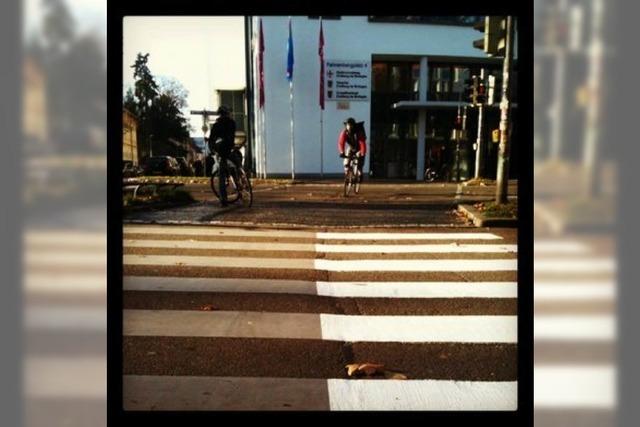 Vorher-Nachher: Zebrastreifen an den Unterlinden