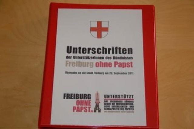 Freiburg ohne Papst: 5.020 Unterstützerunterschriften