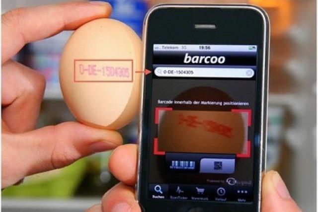 Barcoo: Eine Smartphone-App erkennt Dioxin-Eier