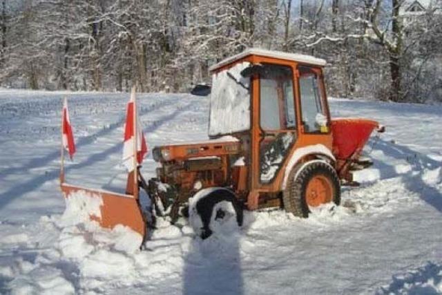 Merkwrdiges Eigentumsdelikt: Schneepflug in Kirchzarten kurzzeitig entfhrt