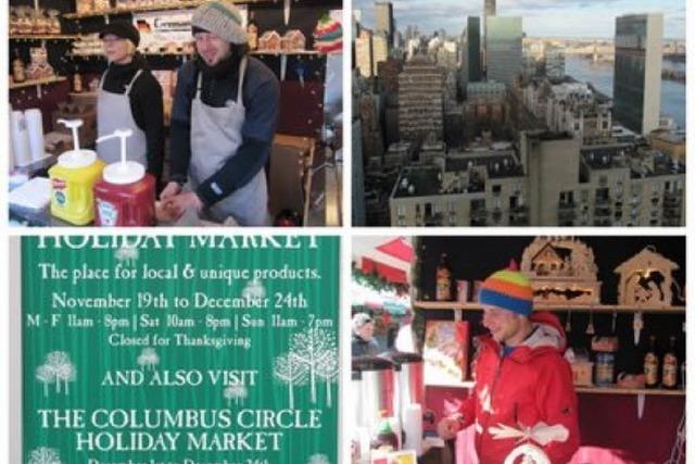 Zwei Glottertler als Wrstchenverkufer auf dem New Yorker Weihnachtsmarkt