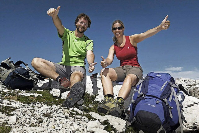 Soweit die Fe tragen: die Zwerger-Schoners im Gipfelglck   | Foto: Privat