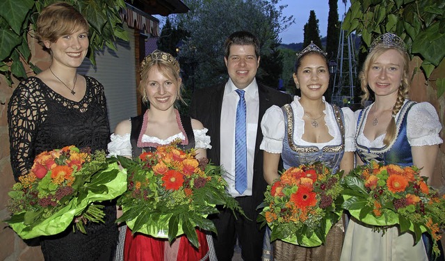 Ein Knig, zwei Kniginnen und zwei Pr... Badische Weinknigin Isabella Vetter   | Foto: Hubert Rderer