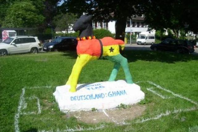 Das Ghana-Deutschland-Fanpferd