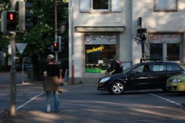 Googles Street View-Auto fotografiert Freiburg