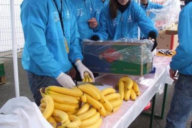 Bananen schneiden im Akkord: Hinter den Kulissen des Marathons
