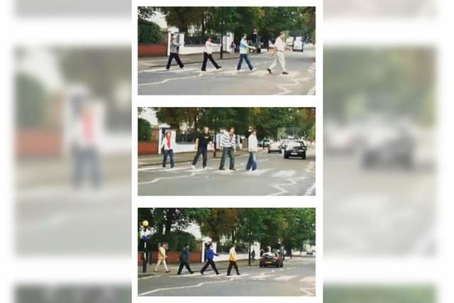 Ein paar Stunden im Leben des Abbey Road-Zebrastreifens