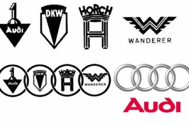 Warum hat Audi vier Ringe im Logo?
