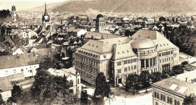 Weit geht der Blick auf der alten Ansi...ldes ein. Links daneben die Synagoge.   | Foto: Archiv Hans Sigmund