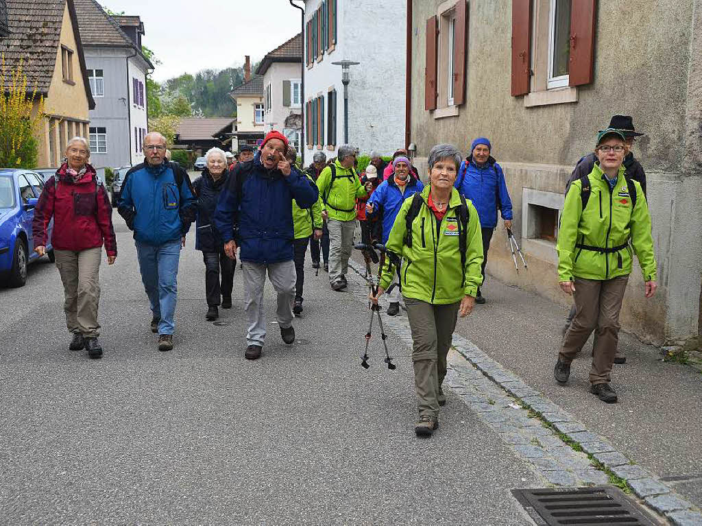 Mal ber Stock und Stein, mal in der Stadt oder aber auch hoch droben am und im Schloss Brgeln waren die BZ-Wanderer bei der Auftaktveranstaltung unterwegs. 30 wackere Wandersleut’ trotzten Wind, Regen und Nebel, und erlebten einiges.