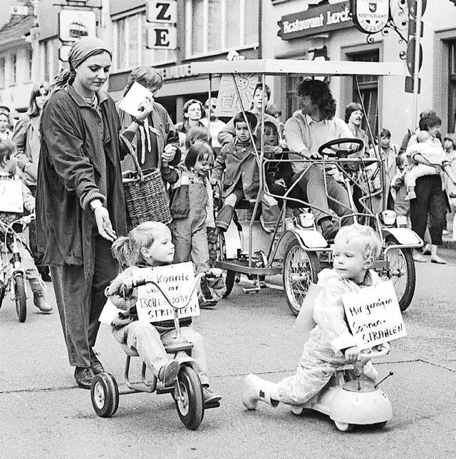 Anti Akw-Demo in Lrrach 1986  | Foto: Wolfgang  Gckel