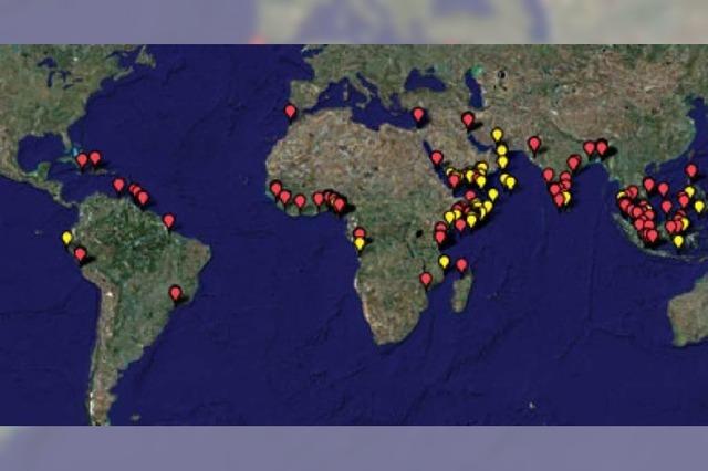 Google-Map: Die Piraten der Weltmeere