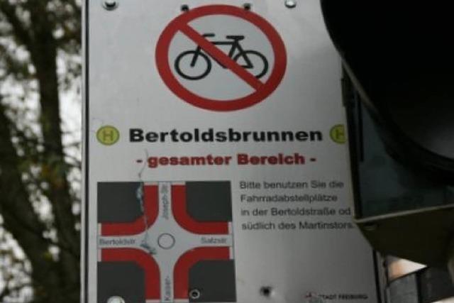 Fahrradparken in der Innenstadt verboten