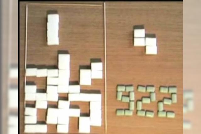 Tetris aus Wrfelzucker
