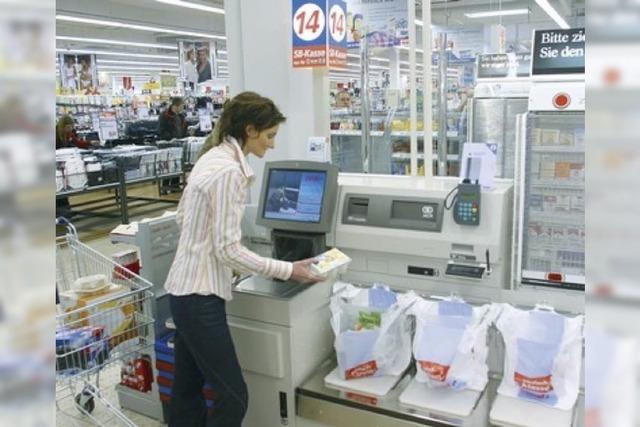 Supermarkt-Shoppen ohne Kassiererin