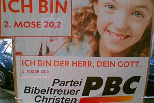 Bibeltreue Wahlwerbung mit Fehler im Detail