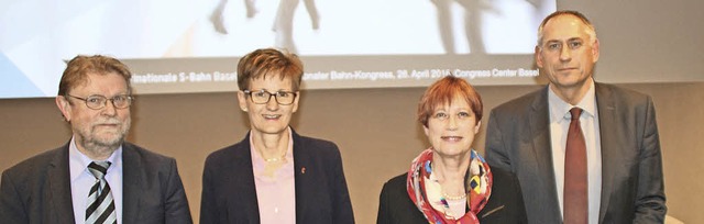 Uwe Lahl (MVI), Sabine Pegoraro (Basel...Peter Wessels (Basel-Stadt, von links)  | Foto: Reissmann