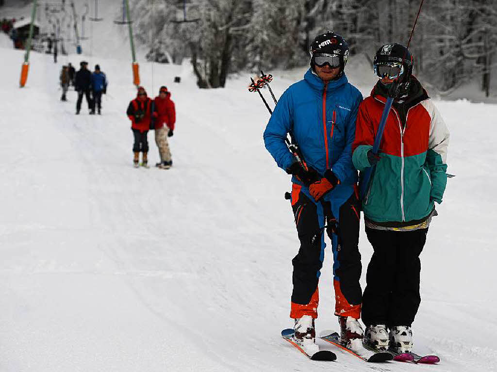 Ende April auf dem Kandel: Skispa im 45 cm hohen Schnee.