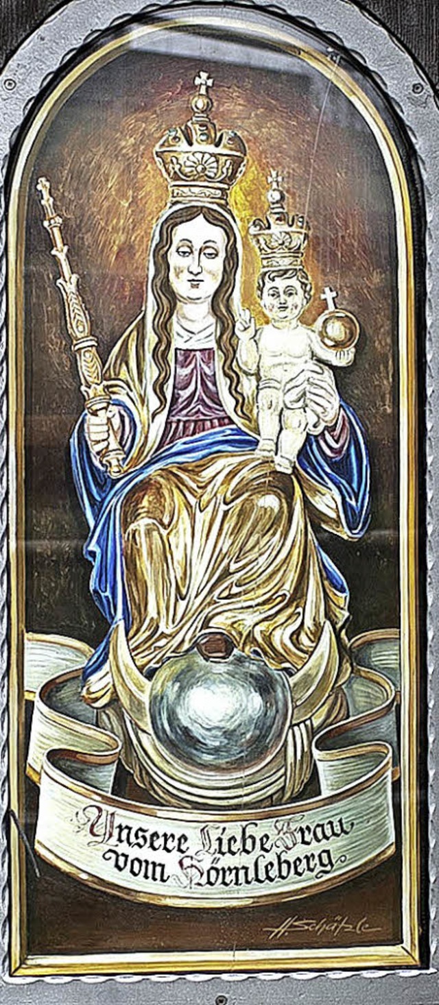 Unsere Liebe Frau: Marienbild mit Jesu...em Scho (steht neben dem Freialtar).   | Foto: Daniel Fleig