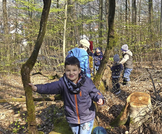 <BZ-FotoAnlauf>Kita Hintermatt</BZ-Fot...r derzeit bei Waldexkursionen kennen.   | Foto: ZVG