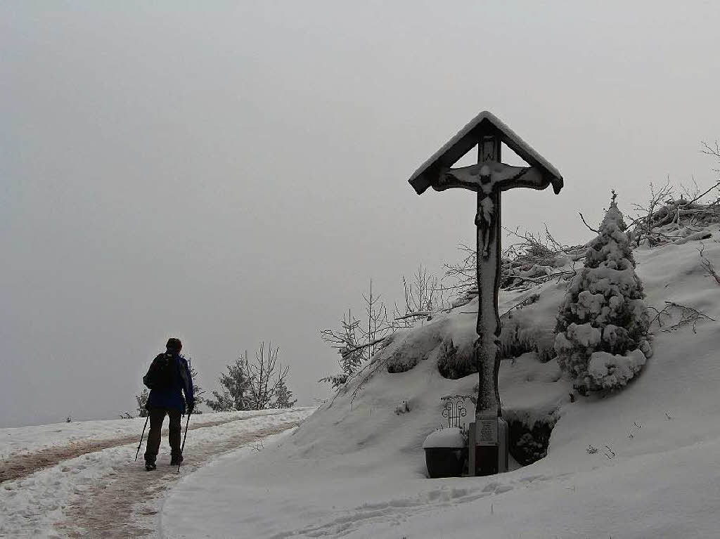 Weg zum Hrnleberg im Schnee