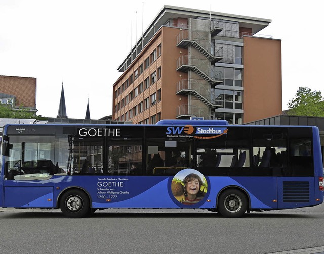 Welcher Dichtername ziert den fnften Stadtbus knftig?  | Foto: Georg Vo